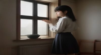 校园日常穿搭中白丝与制服的搭配，学生在明亮教室走廊行走，阳光洒落，清新自然的校园白丝风格